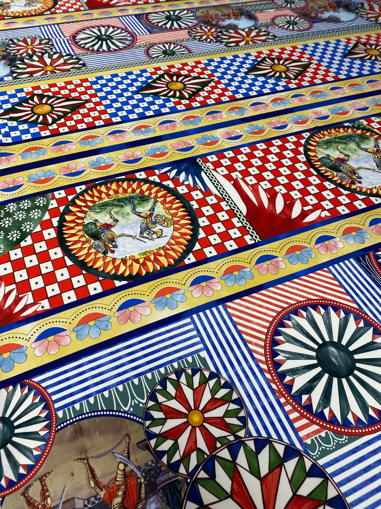 Colourful Geometric Chiffon Fabric – Lightweight & Flowing
