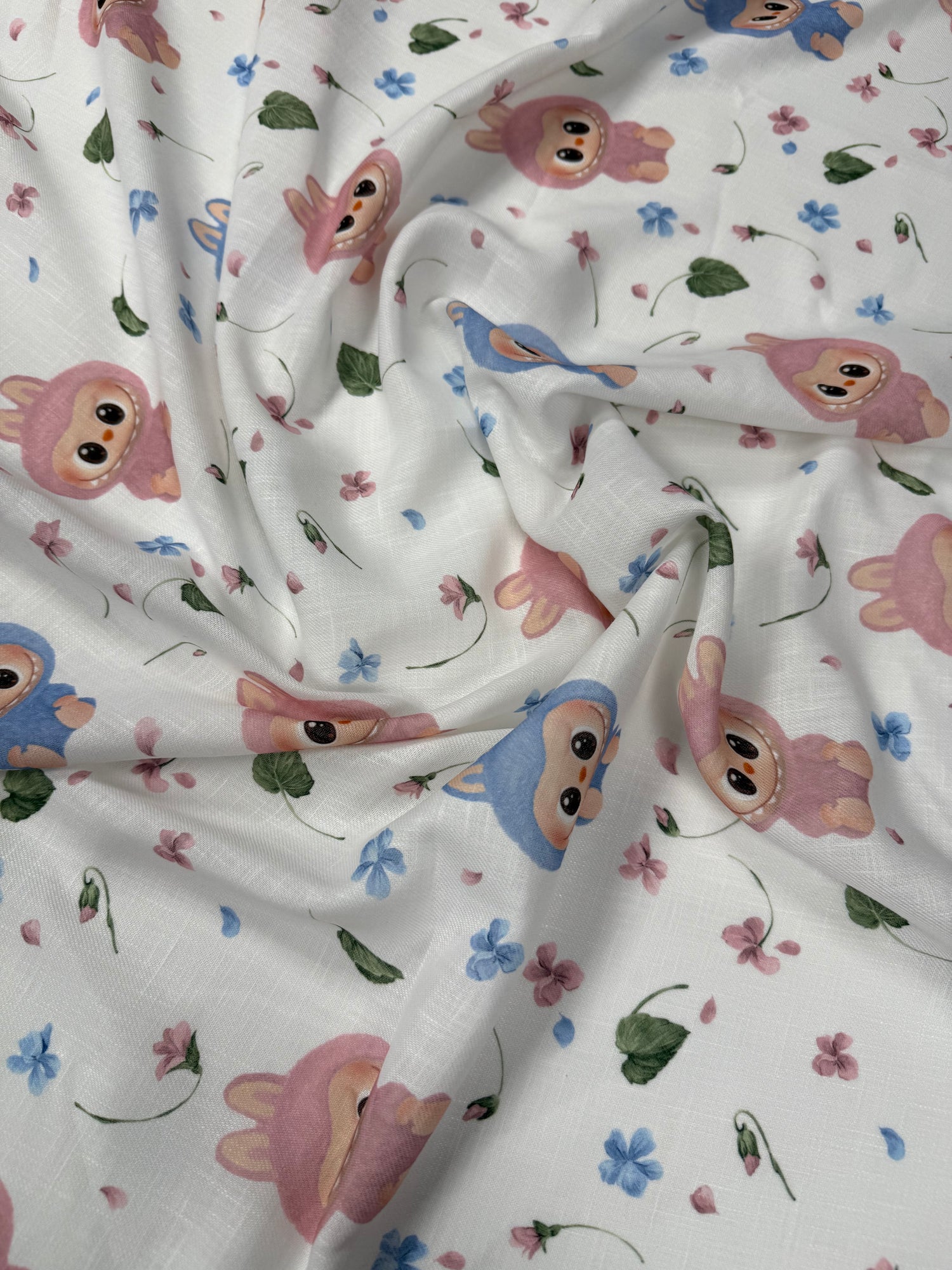 Cute Character Linen Fabric by the Metre