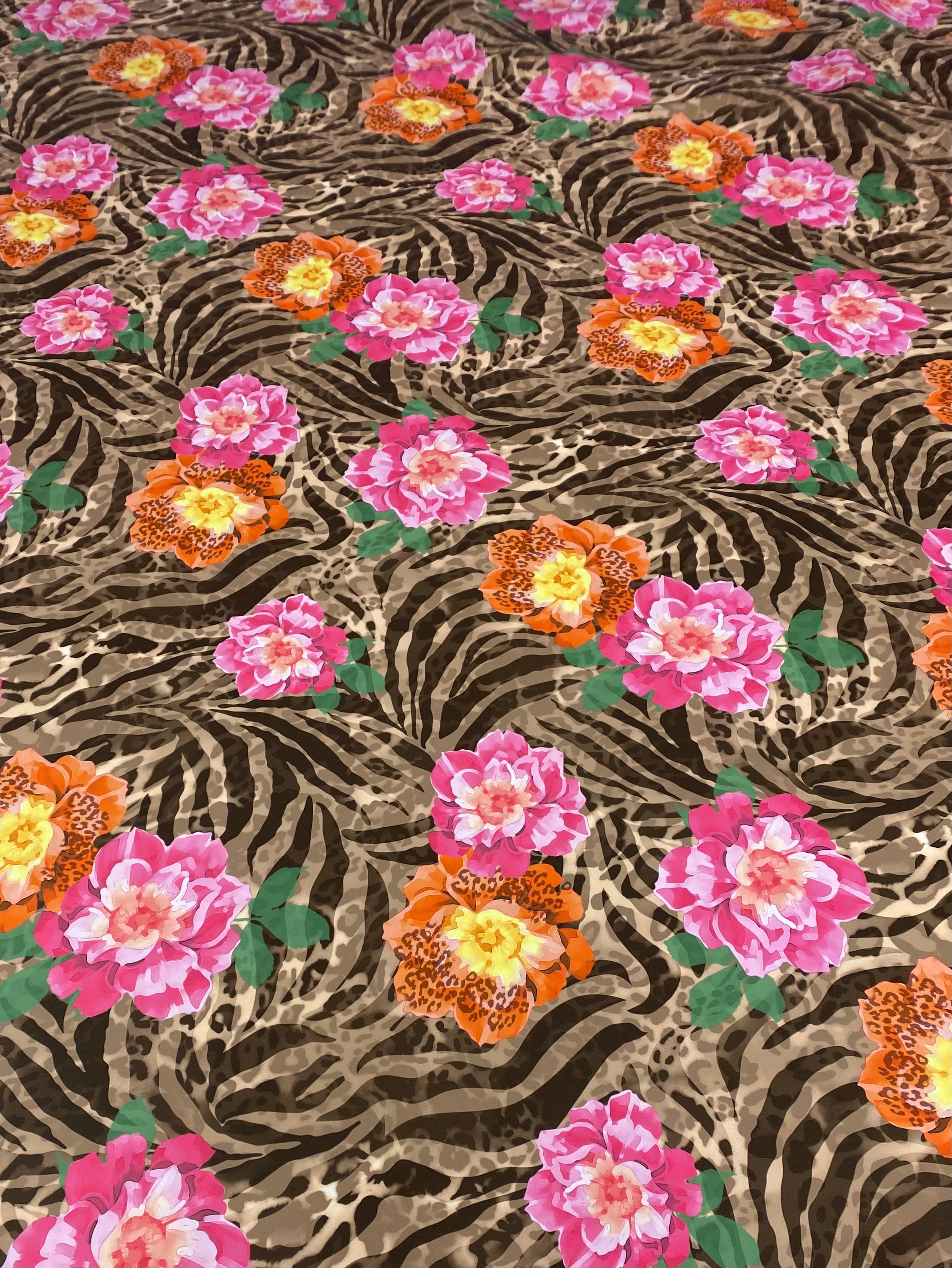 Rose Leopard  Baroque Fabric