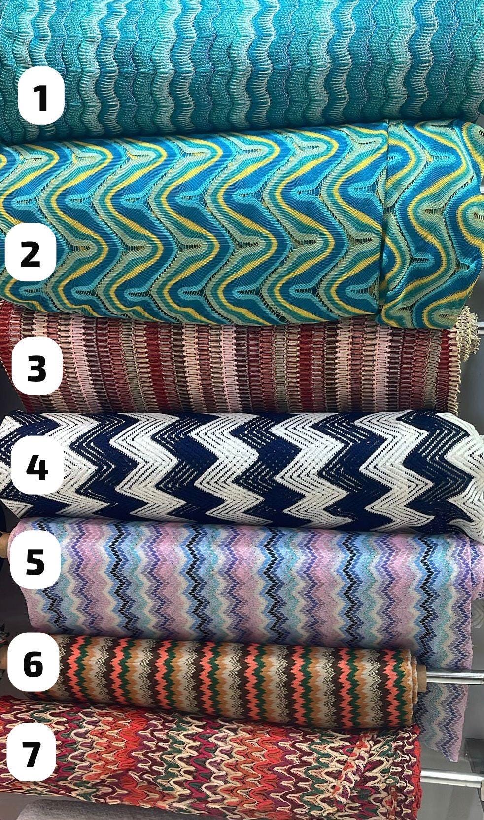 53 Different Design, Zigzag Knit Jersey fabric,Luxury Fabric, Beach Dress - Whotex Online Fabric Store