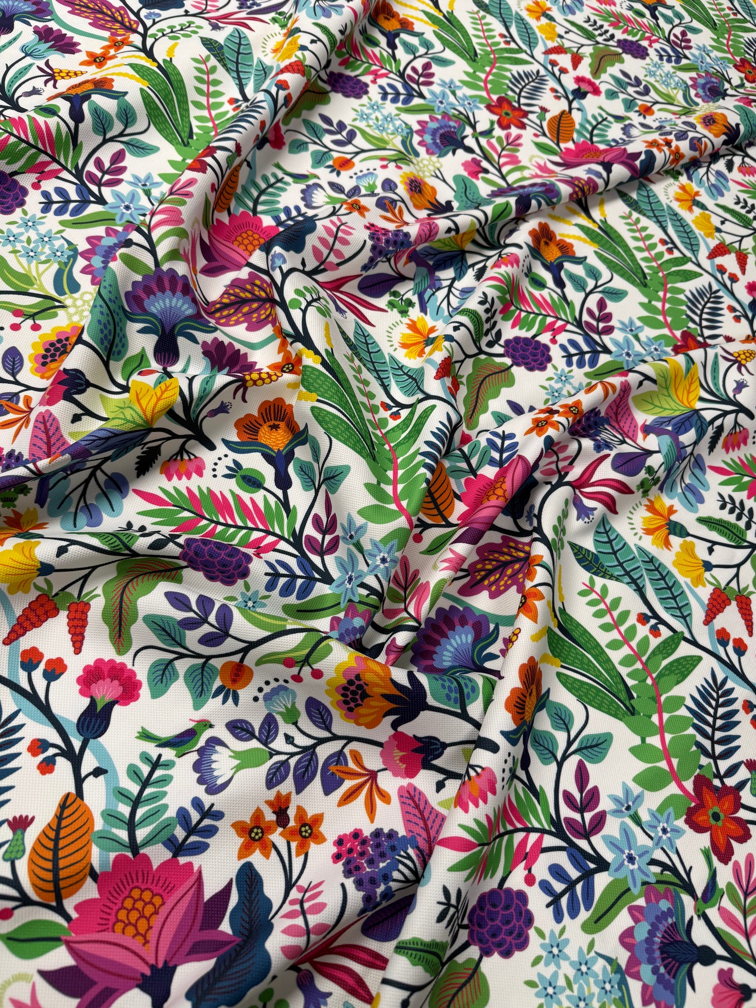 Multicolour Floral Upholstery Fabric by the Metre