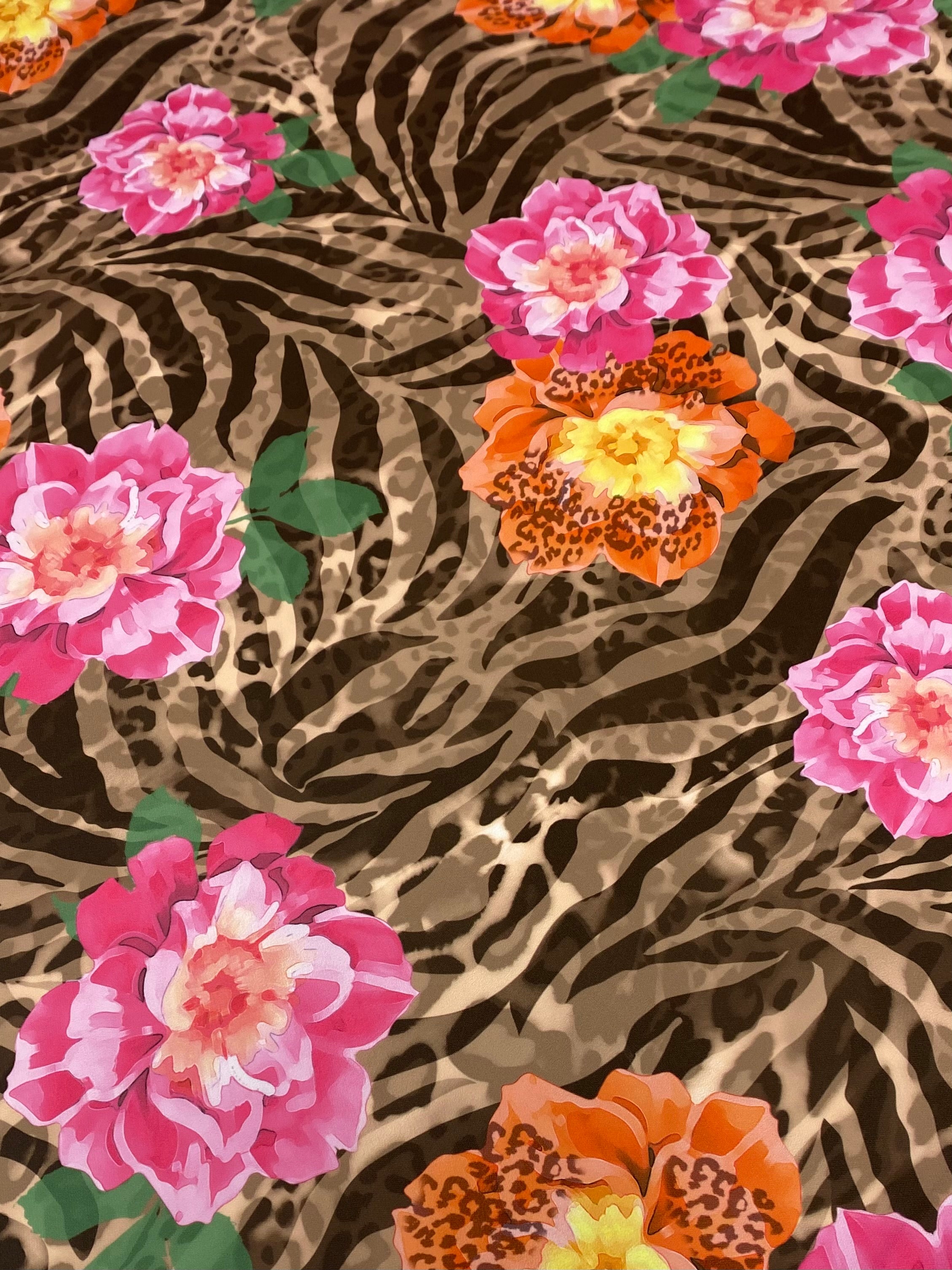 Rose Leopard  Baroque Fabric