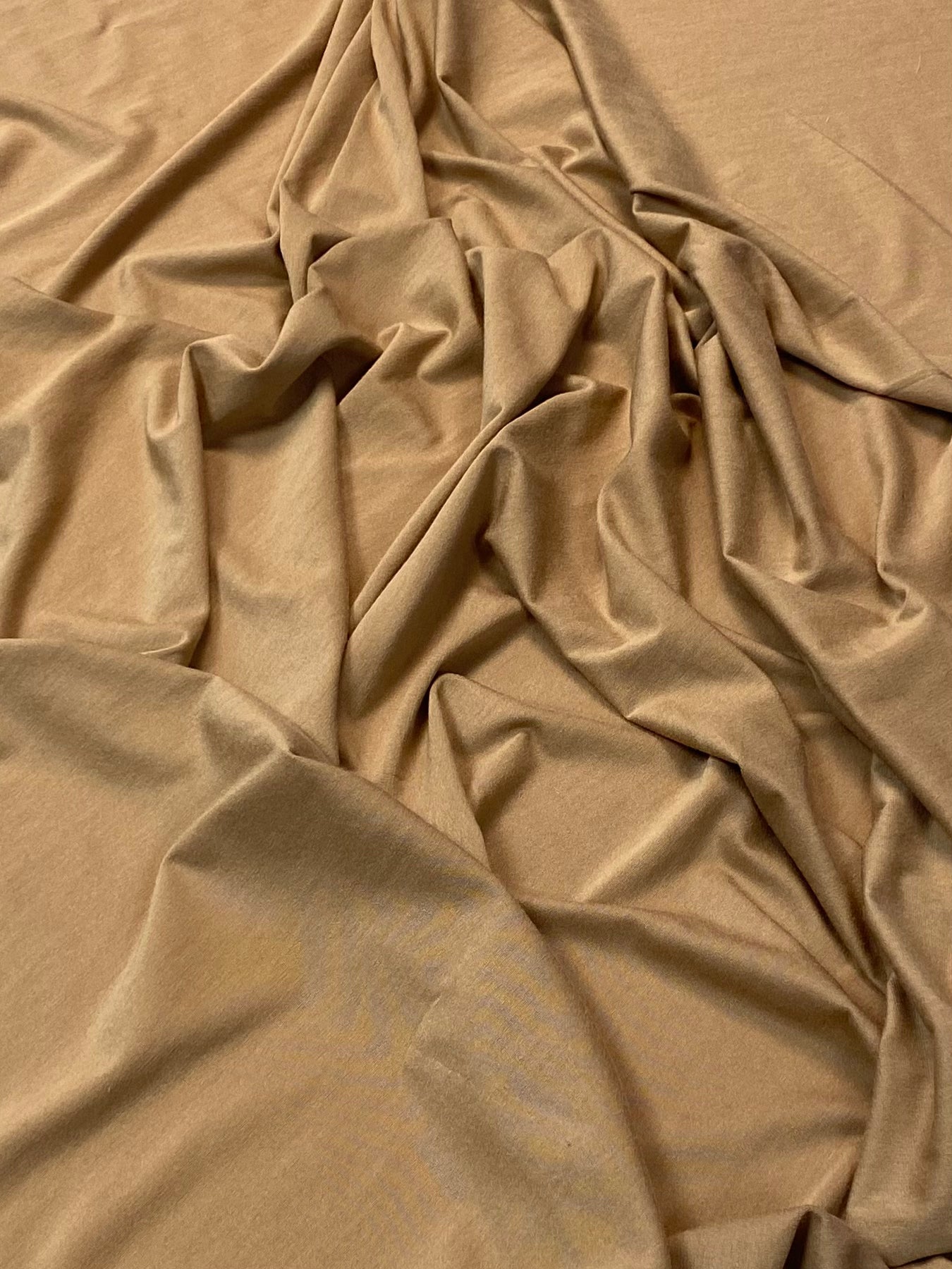 Beige Modal Stretch Jersey Fabric by the Metre