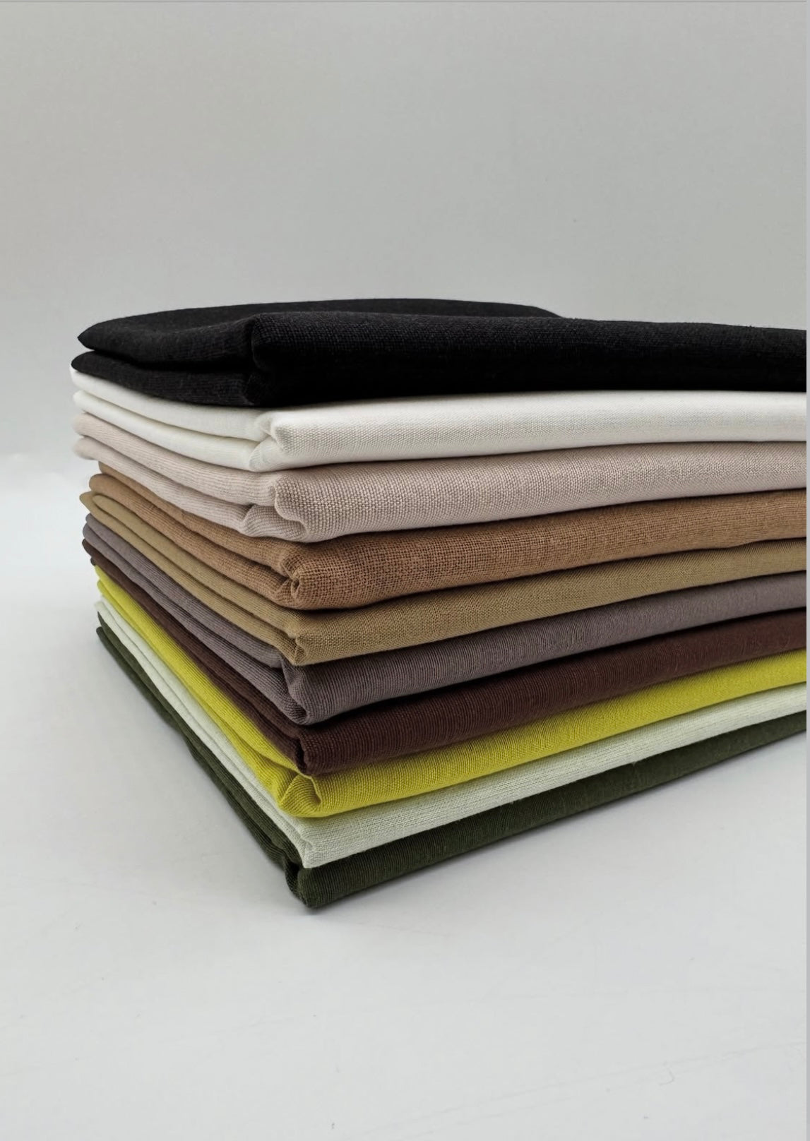 Organic Cotton Linen Fabric by the Metre – Sustainable Natural Blend for Dressmaking & Home Décor in assorted colors.