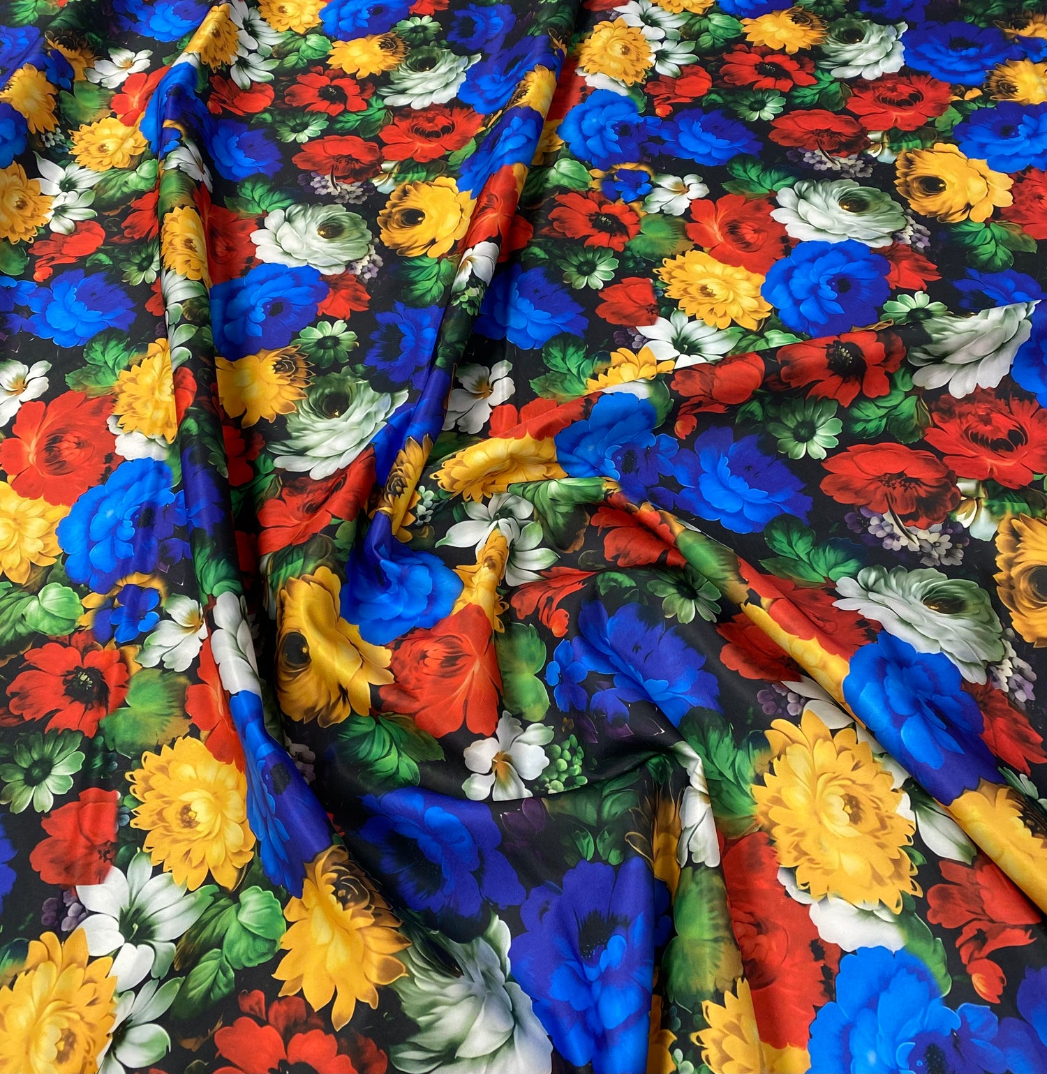 Multicolour Floral Print Fabric by the Metre