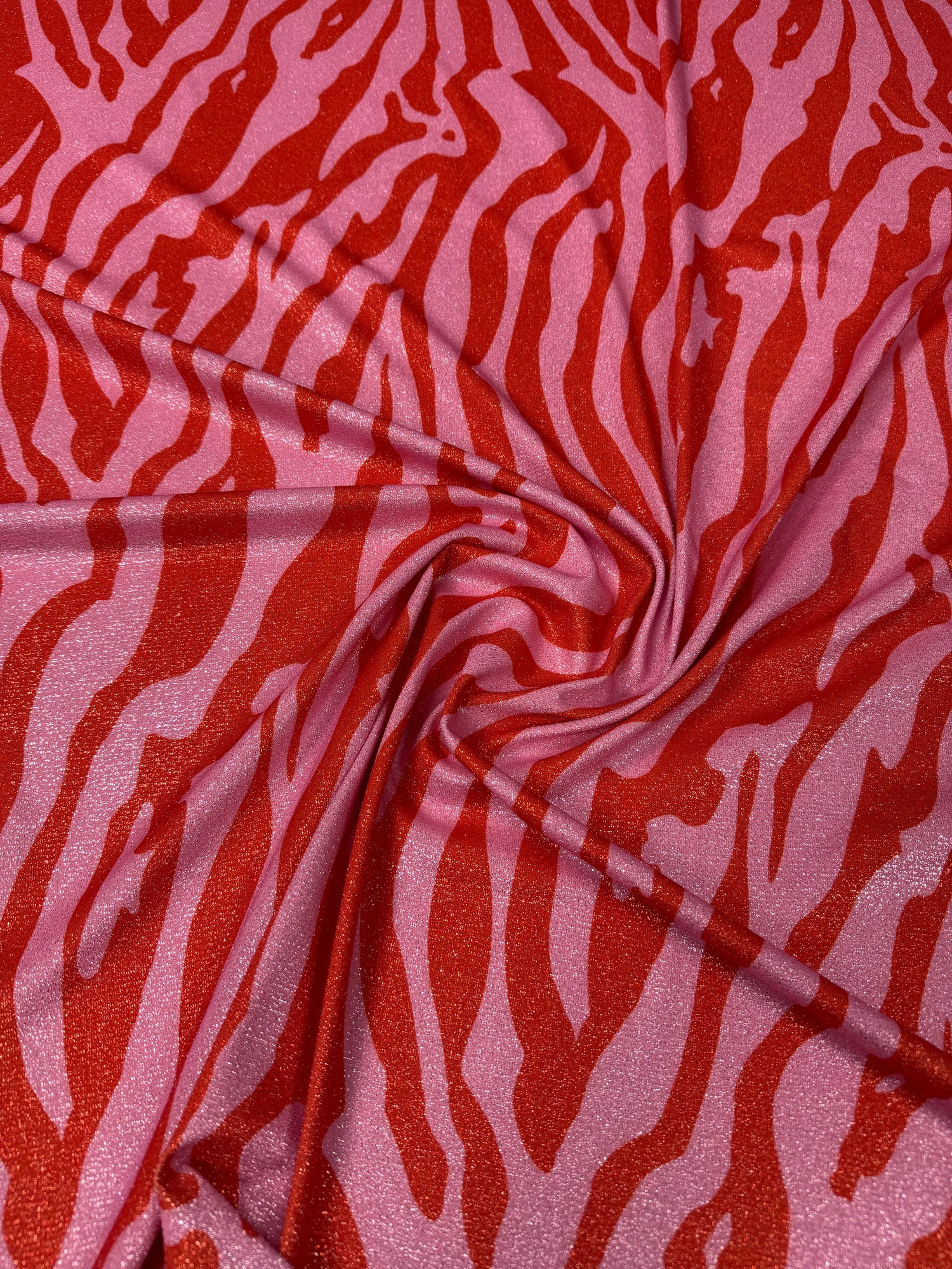 Zebra Pattern Lurex Fabric by the Metre
