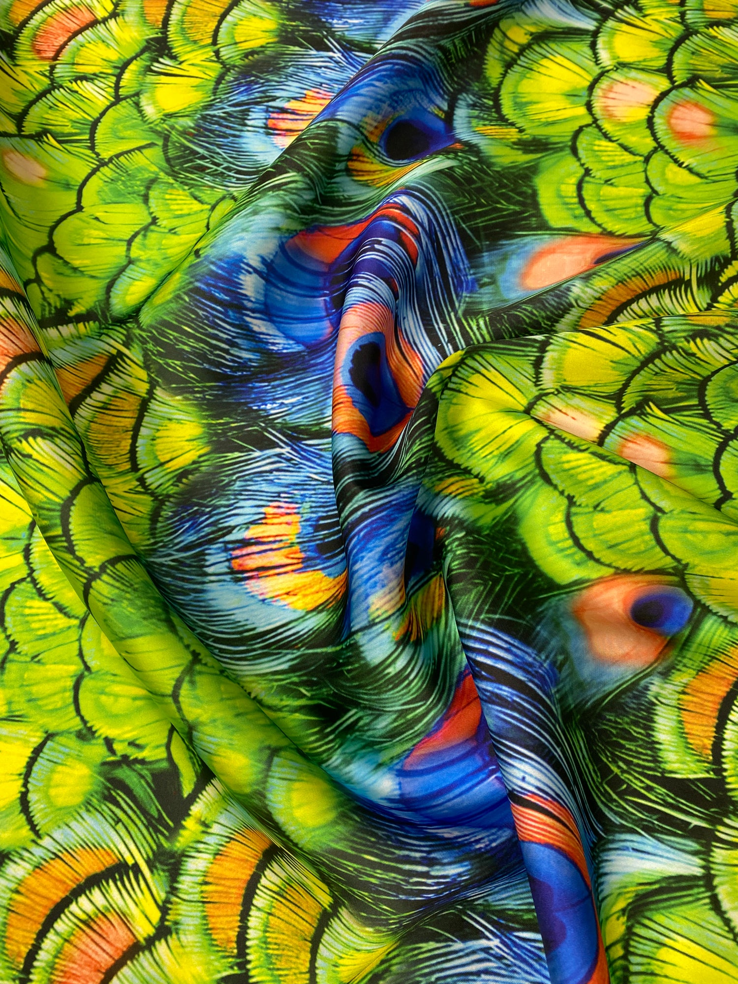 Peacock Feather Fabric By Metre