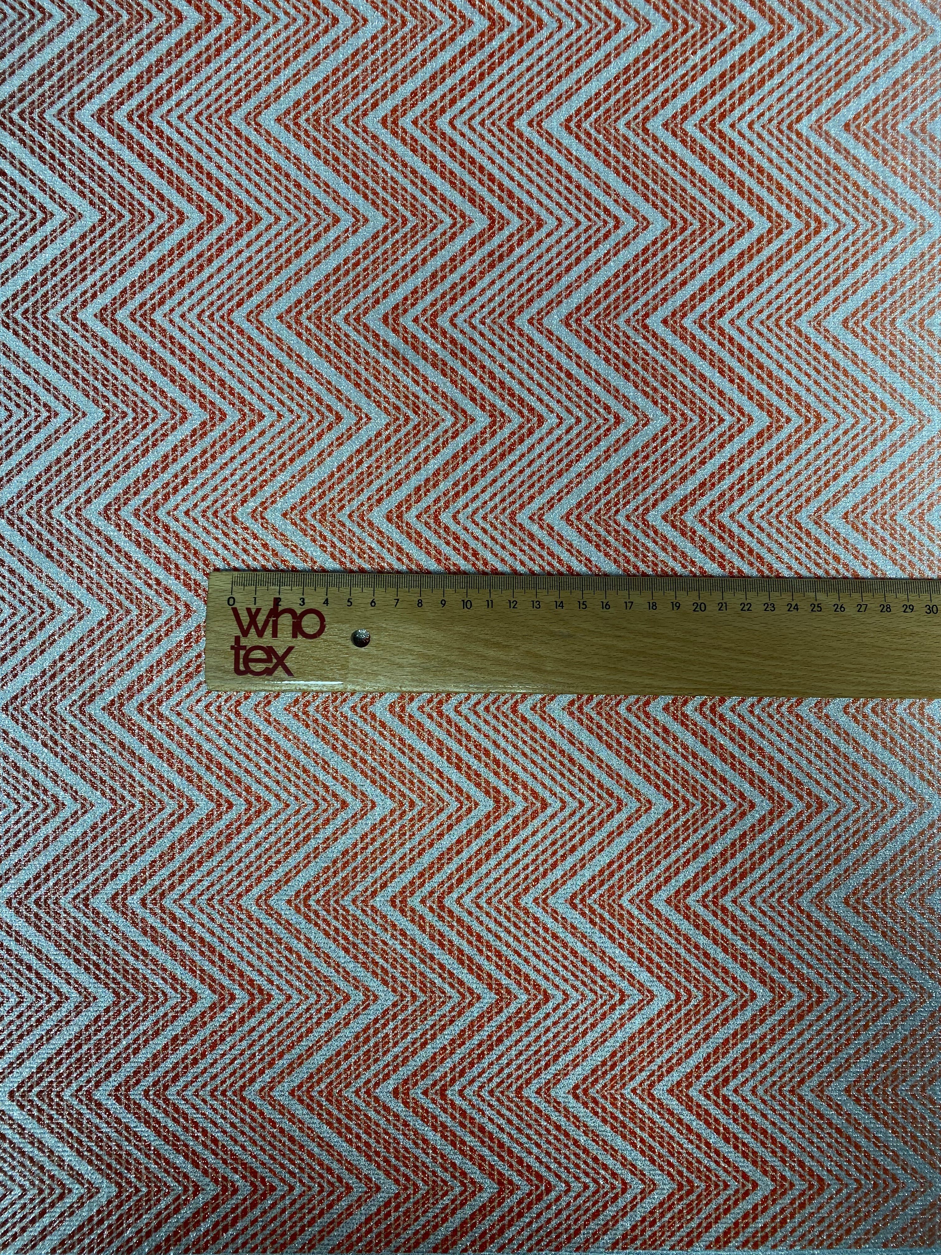 Metallic Chevron Pattern Fabric