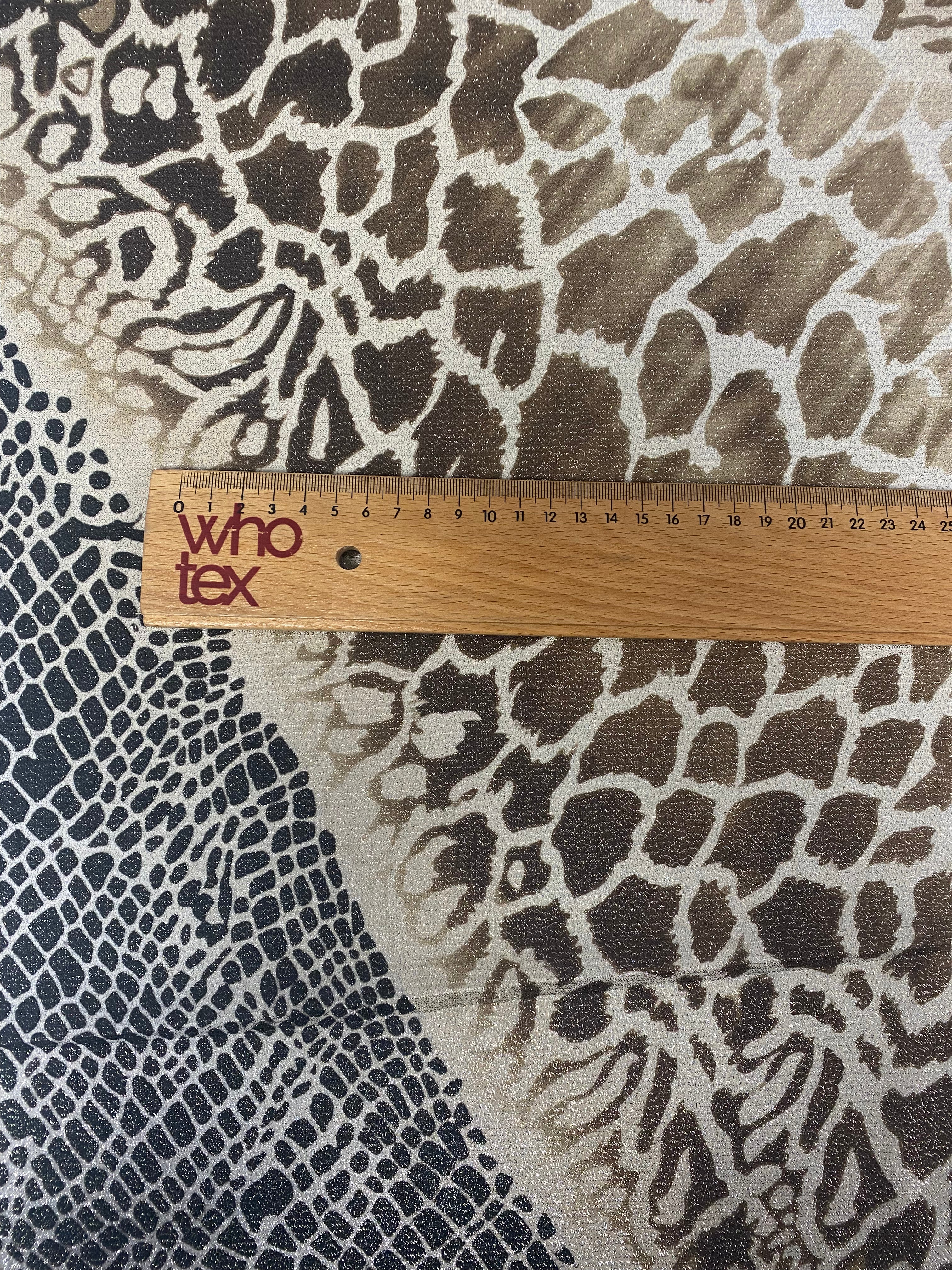 Metallic Animal Print Lurex Fabric