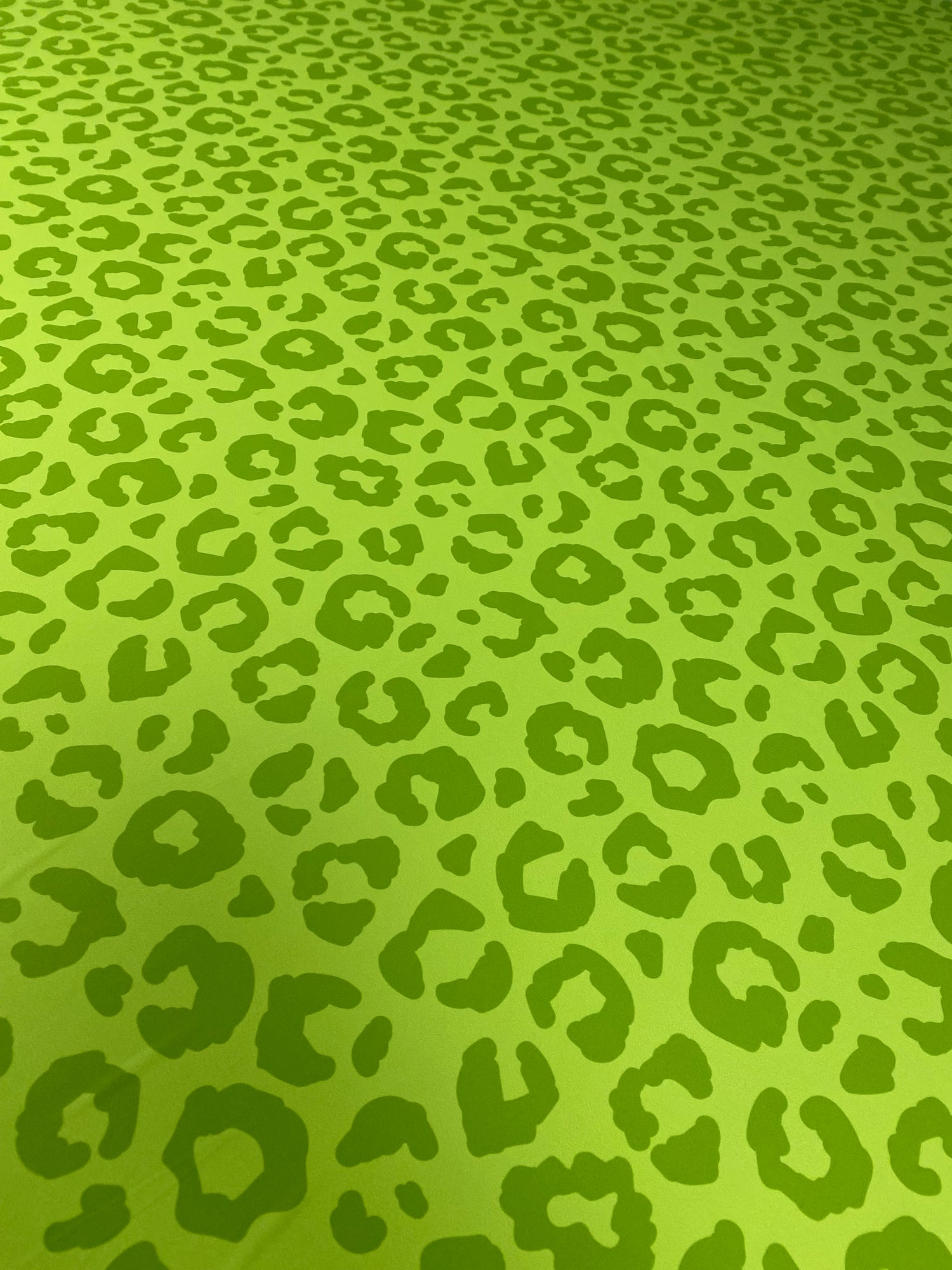 Neon Green Leopard Print Fabric