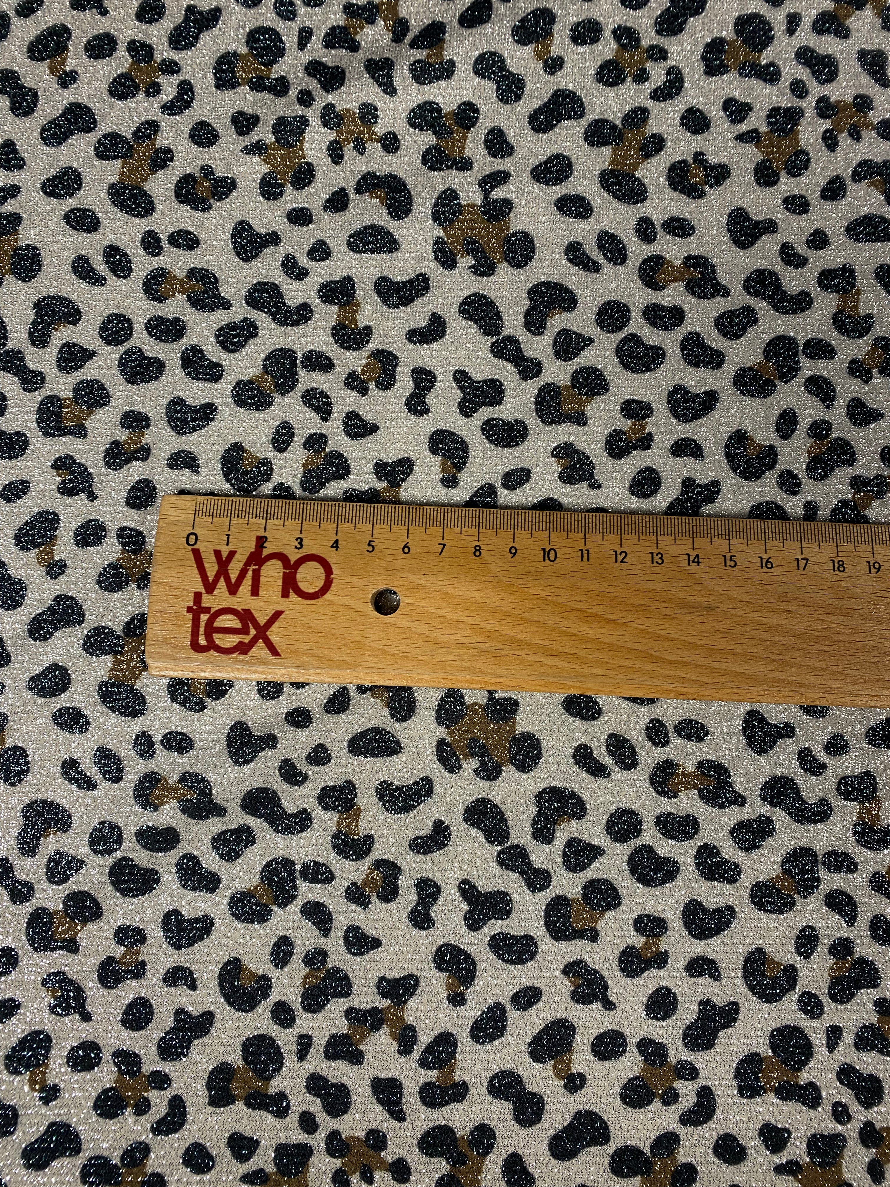 Little Leopard Pattern Stretch Lurex Fabric