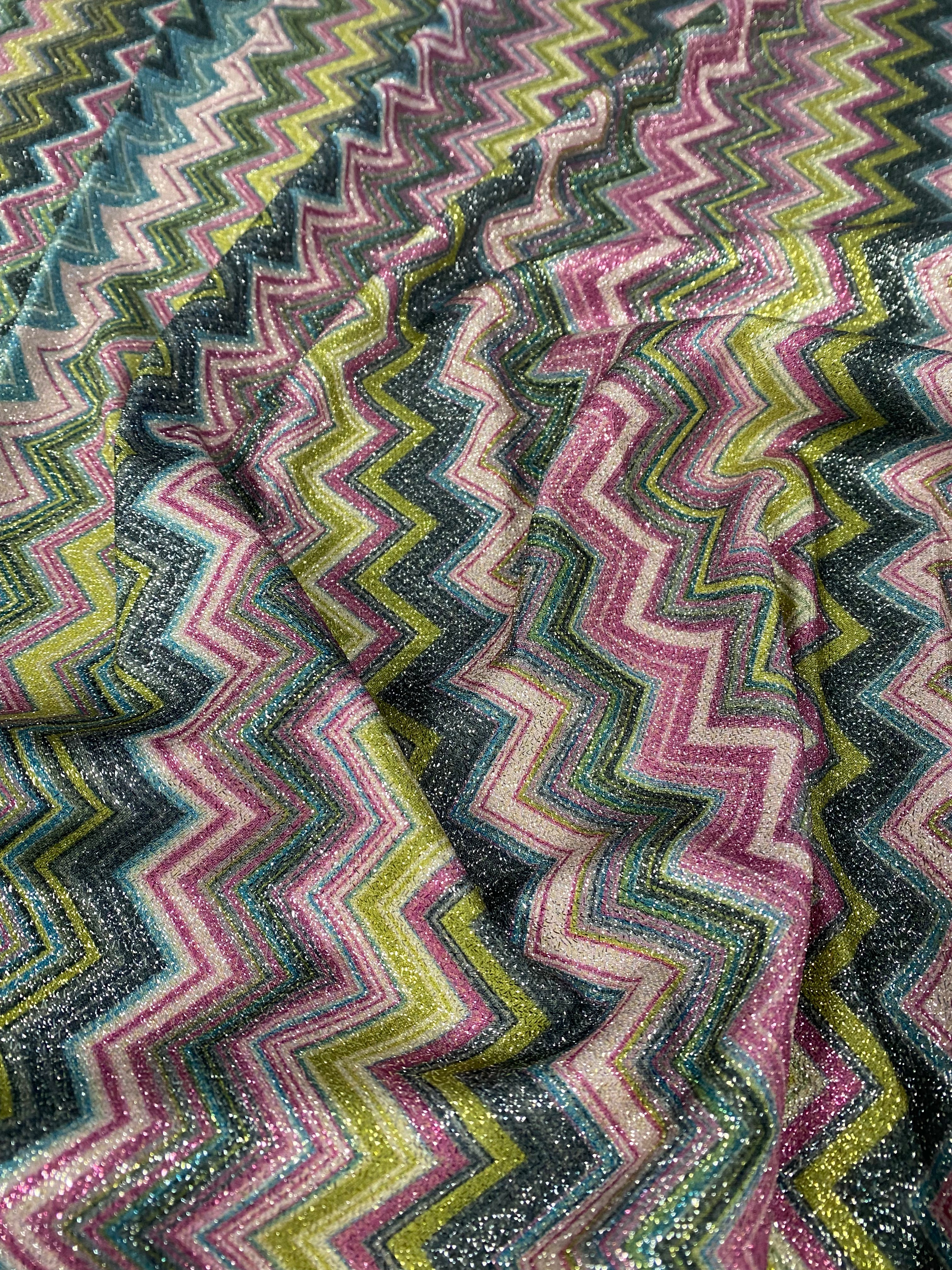 Colorful Zigzag Patterned Fabric