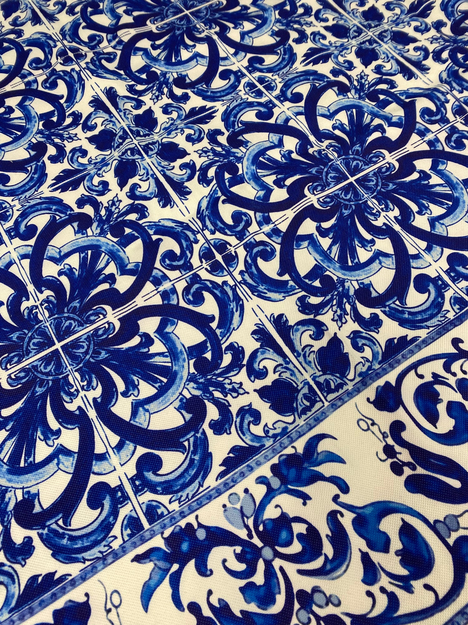 Upholstery Fabric with Mavi Floral Design - Floral Patterned Home Decor Material