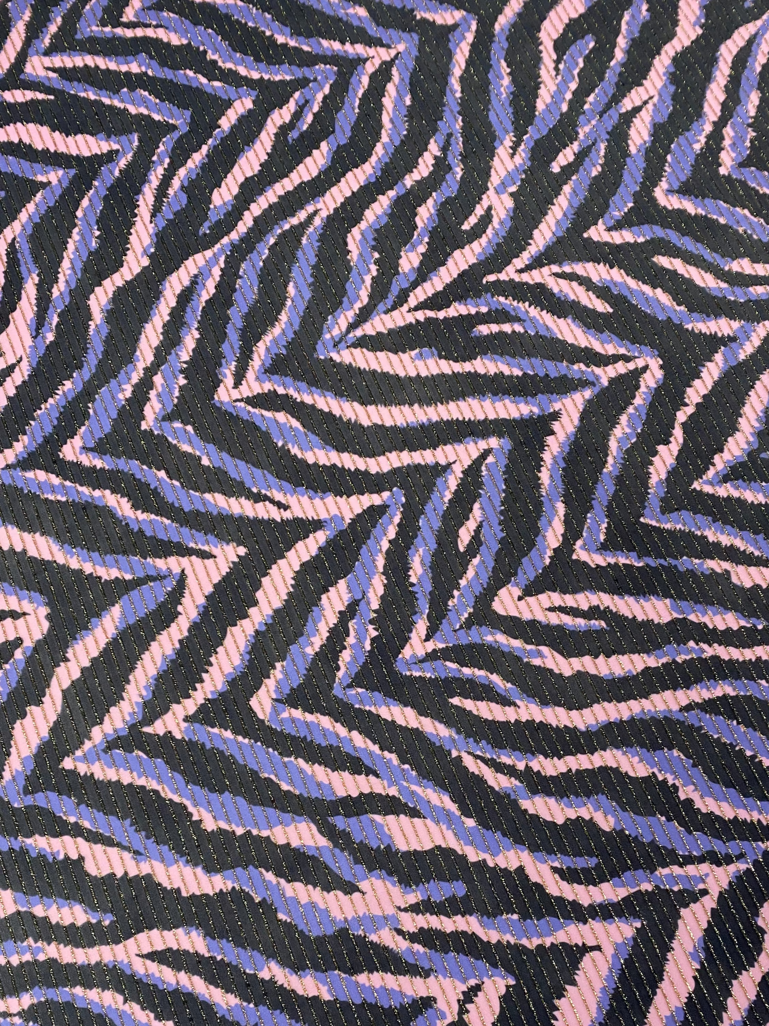 Zebra Pattern Shimmer Ottoman Fabric with