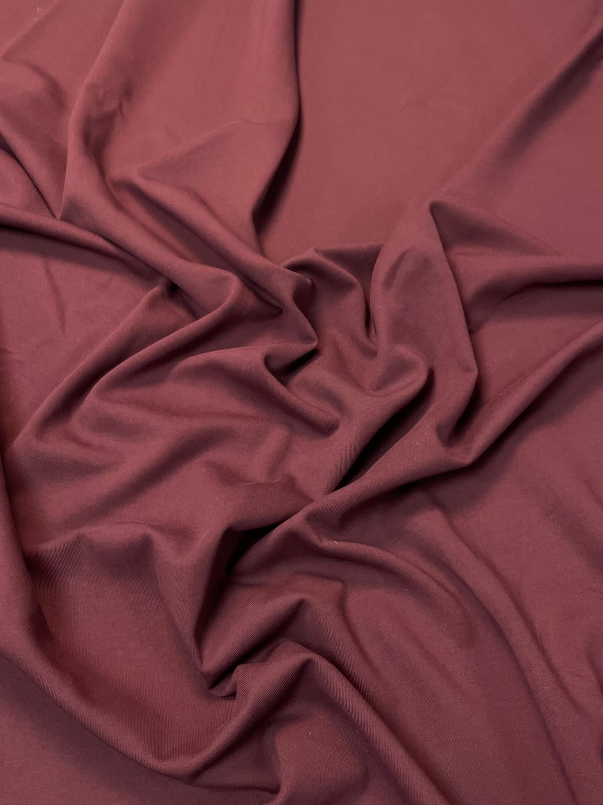 Burgundy Cotton Stretch Sweatshirt Jersey Fabric by the Metre