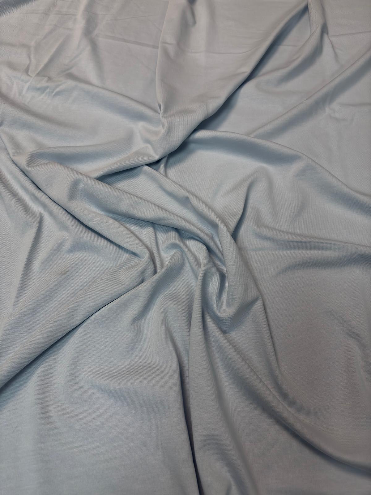 Light Blue Cotton Stretch Sweatshirt Jersey Fabric by the Metre