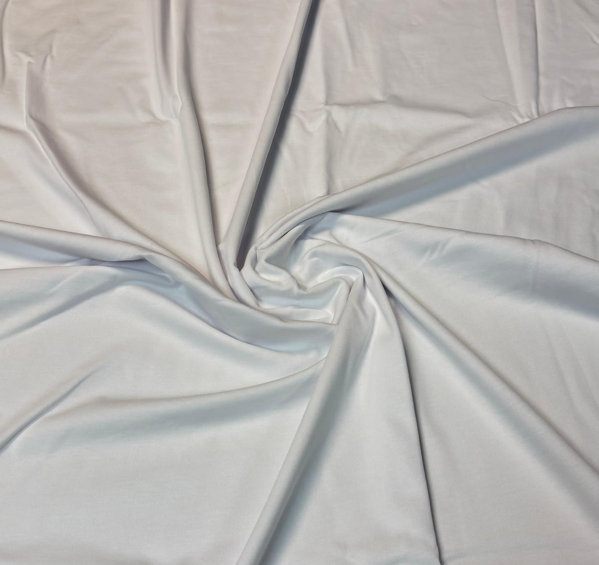White Cotton Stretch Sweatshirt Jersey Fabric by the Metre
