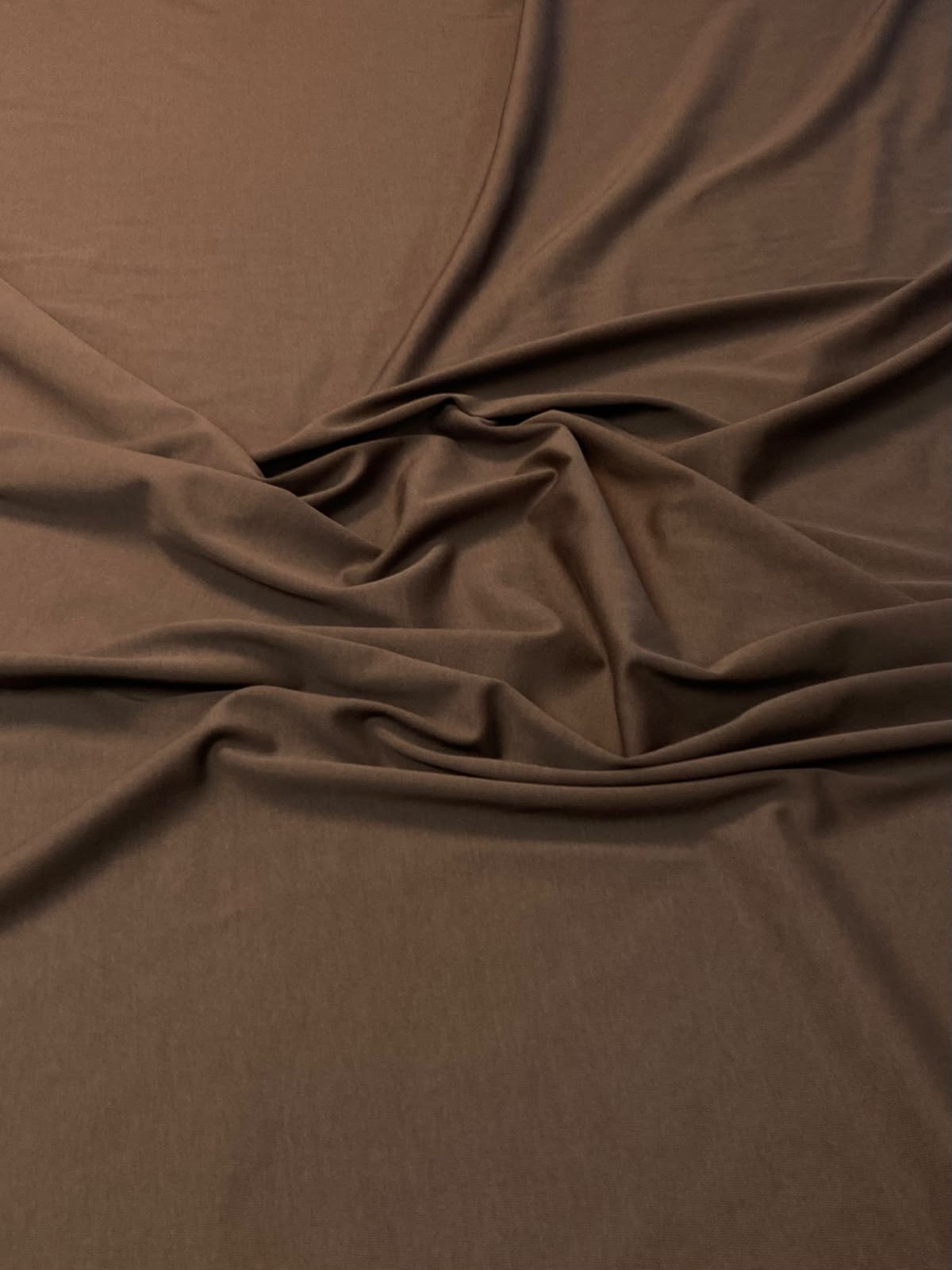 Brown Cotton Stretch Sweatshirt Jersey Fabric by the Metre