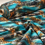 Abstract Animal Print Fabric by the Metre - Whotex Fabrics London