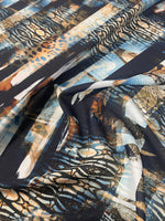 Abstract Animal Print Fabric – Custom Printed Fabric on Satin, Crepe, Spandex or Chiffon - Whotex Fabrics London