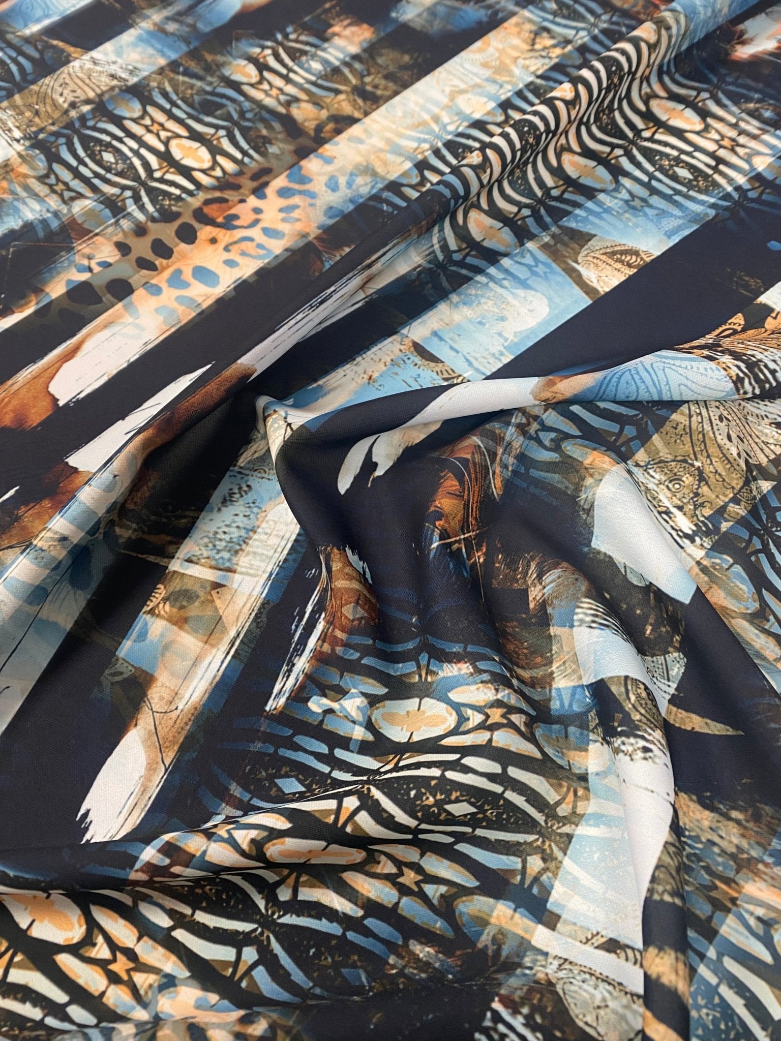 Abstract Animal Print Fabric – Custom Printed Fabric on Satin, Crepe, Spandex or Chiffon - Whotex Fabrics London
