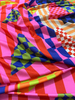 Abstract Geometric Pattern Fabric, Multicolor Fabric By The Yard - Whotex Online Fabric Store
