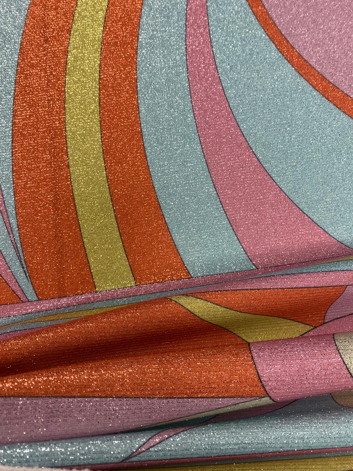 Abstract Lurex Fabric by the Metre - Whotex Fabrics London