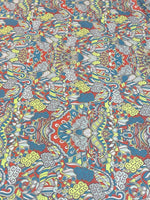 Abstract Paisley Crepe Fabric by the Metre - Whotex Fabrics London