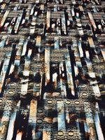 Abstract Pattern Crepe Fabric by the Metre - Whotex Fabrics London