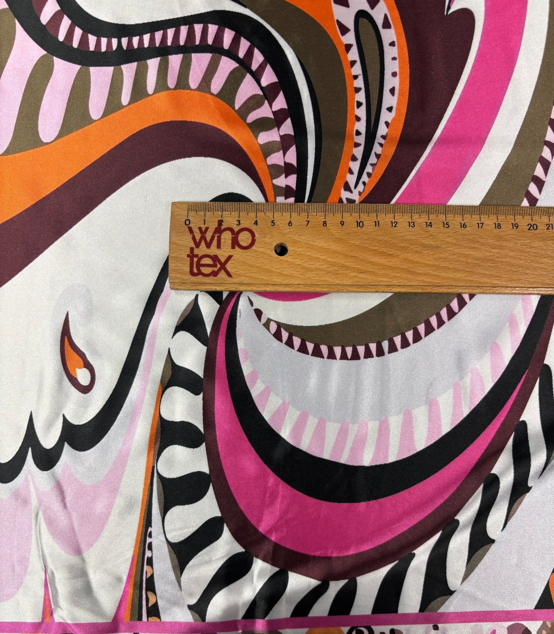 Abstract Print Lycra Satin Fabric by the Metre - Whotex Fabrics London