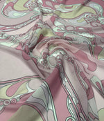 Abstract Swirl Print Chiffon Fabric by the Metre - Whotex Fabrics London