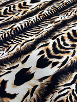 Abstract Tiger Stripe Organic Cotton Poplin Fabric by the Metre - Whotex Fabrics London