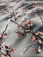Almond Blossom Pattern Fabric , Gray Luxury Fabric - Whotex Online Fabric Store