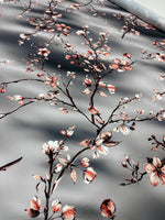 Almond Blossom Pattern Fabric , Gray Luxury Fabric - Whotex Online Fabric Store