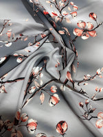 Almond Blossom Pattern Fabric , Gray Luxury Fabric - Whotex Online Fabric Store