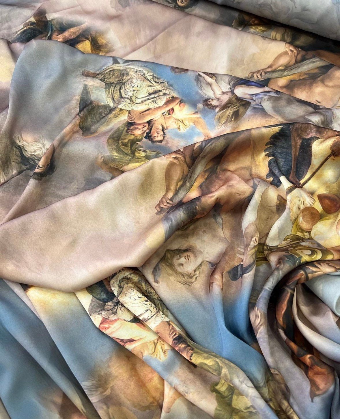 Angel Print Fabric, Flowers Pattern Fabric By The Yard - Whotex Online Fabric Store