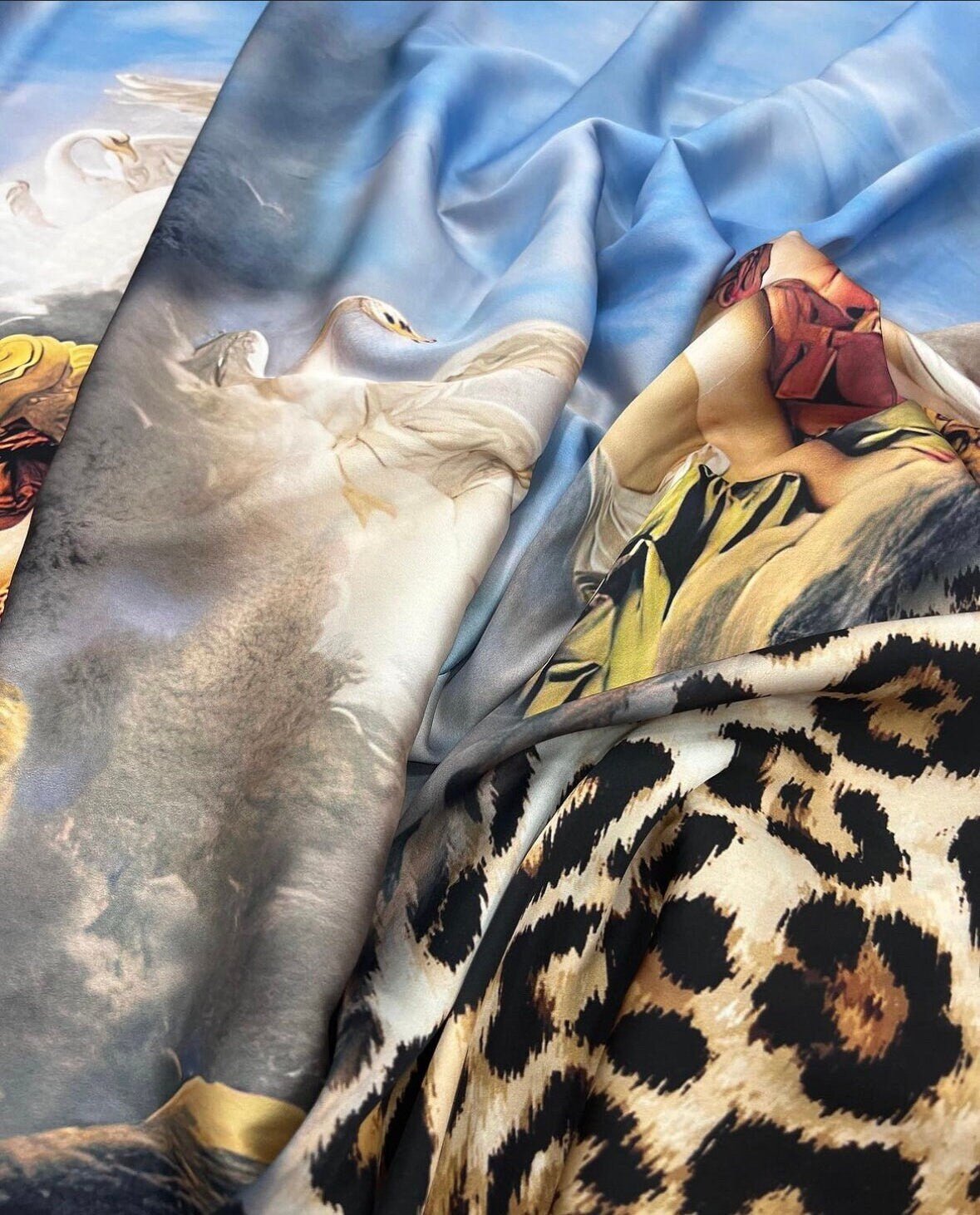 Angel Print Fabric, Leopard Pattern Fabric By The Yard - Whotex Online Fabric Store