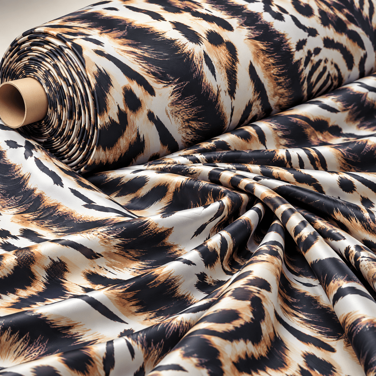 Animal Print Stretch Velvet Fabric by the Metre - Whotex Fabrics London