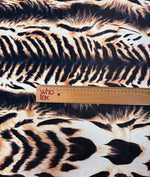 Animal Print Stretch Velvet Fabric by the Metre - Whotex Fabrics London