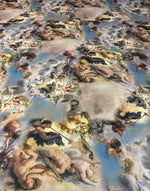 Artistic Printed Linen Fabric by the Metre - Whotex Fabrics London