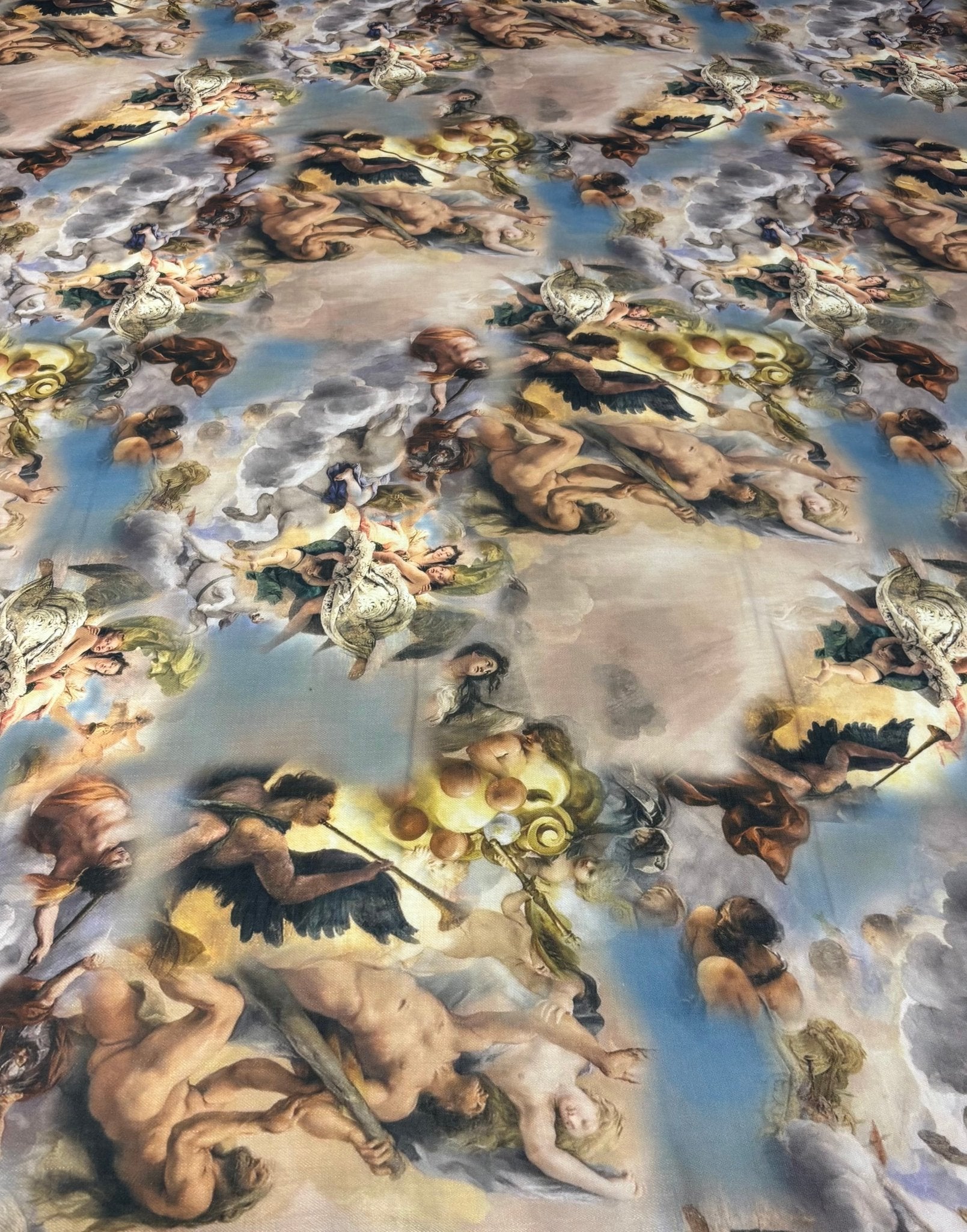 Artistic Printed Linen Fabric by the Metre - Whotex Fabrics London