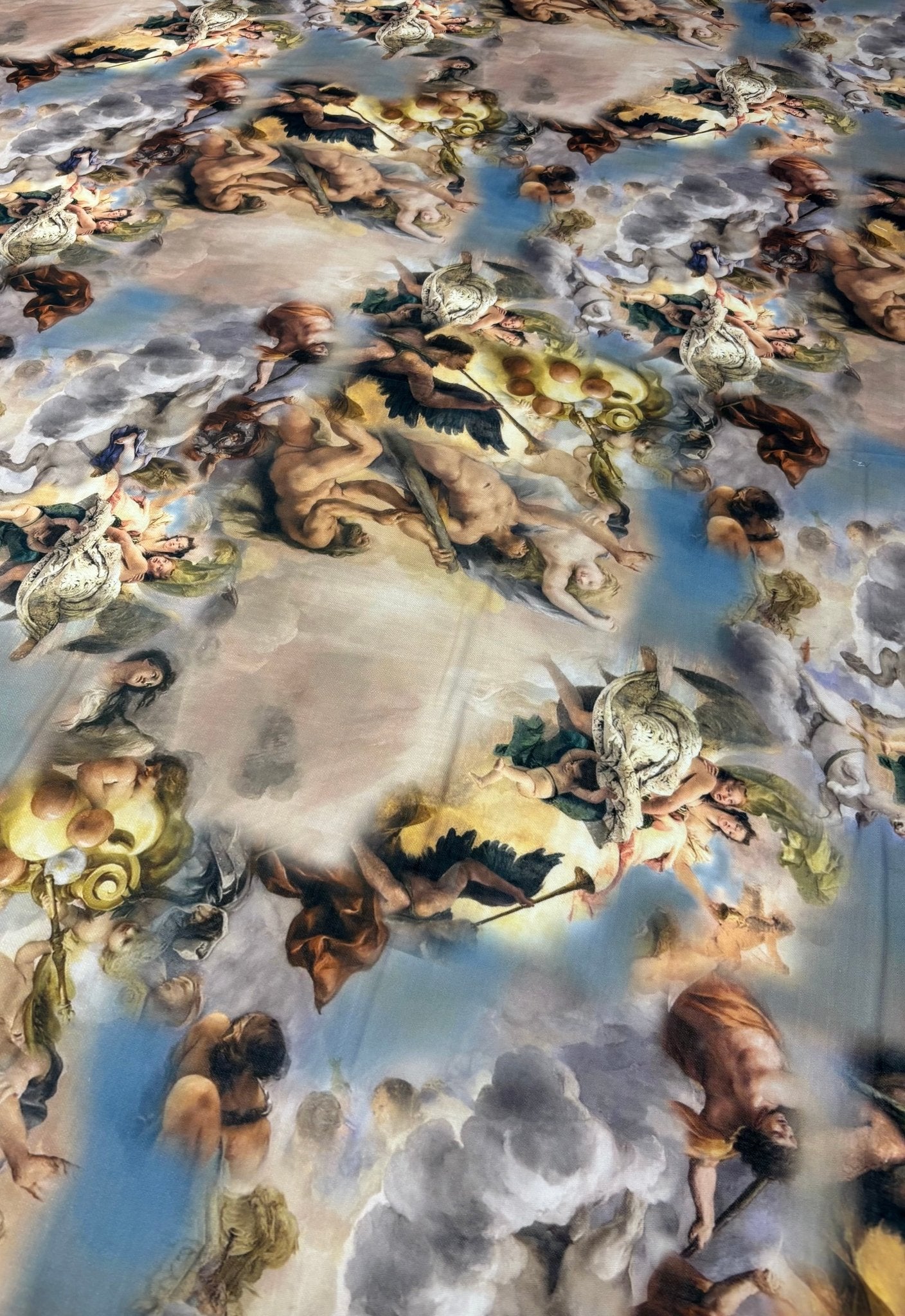 Artistic Printed Linen Fabric by the Metre - Whotex Fabrics London