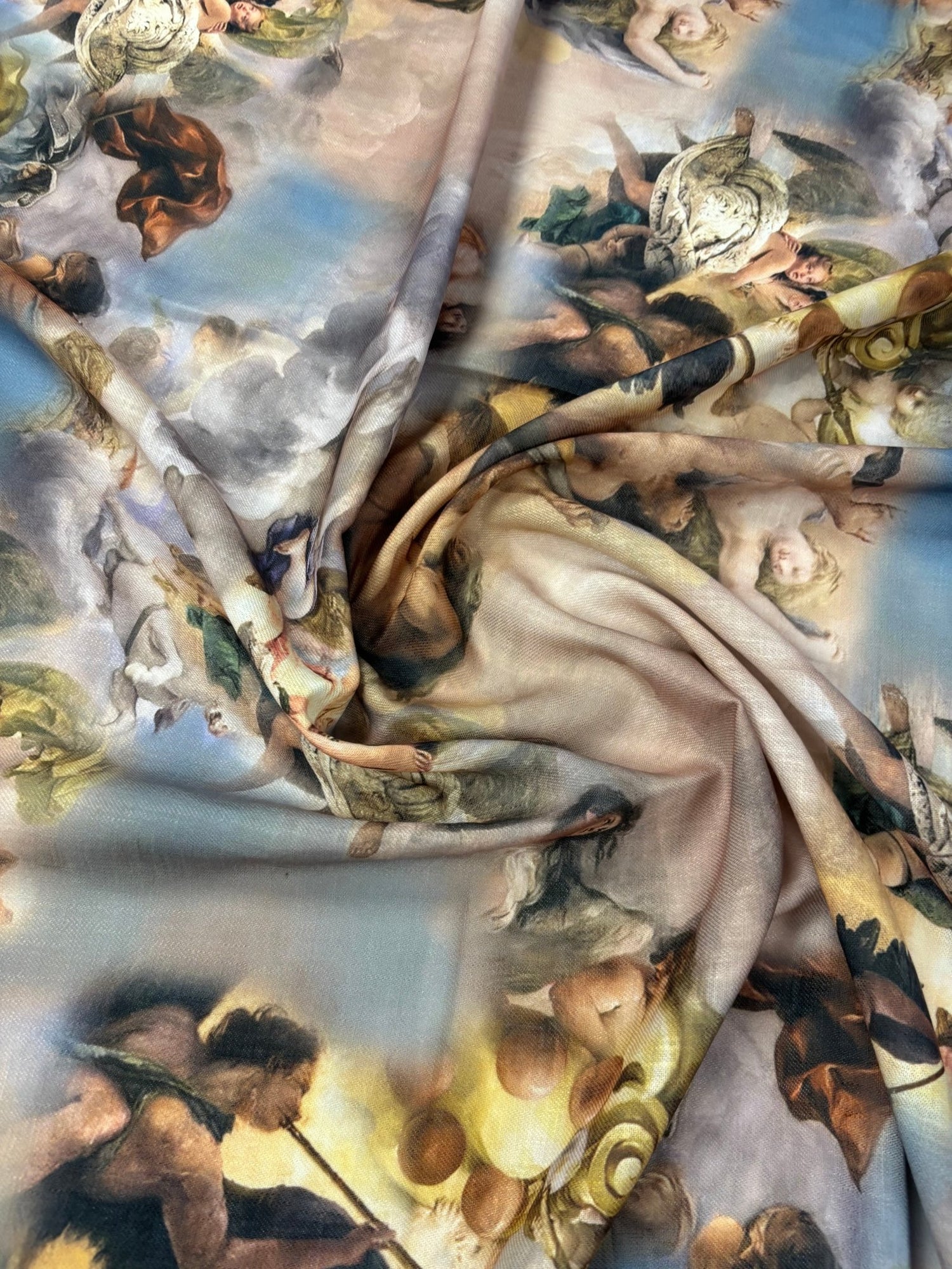 Artistic Printed Linen Fabric by the Metre - Whotex Fabrics London