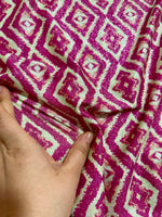 Aztec Pattern Knit Fabric, Lurex Fabric, 4 - Way Stretch - Whotex Online Fabric Store