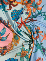 Baby Blue Oyster Sea Shell Fabric – Multiple Fabric Options, Sold by Metre - Whotex Fabrics London