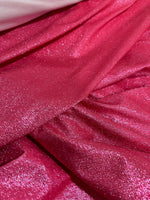 Barbie color Lurex Fabric, Fushsia Color Glitter 4 - Way Stretch - Whotex Online Fabric Store