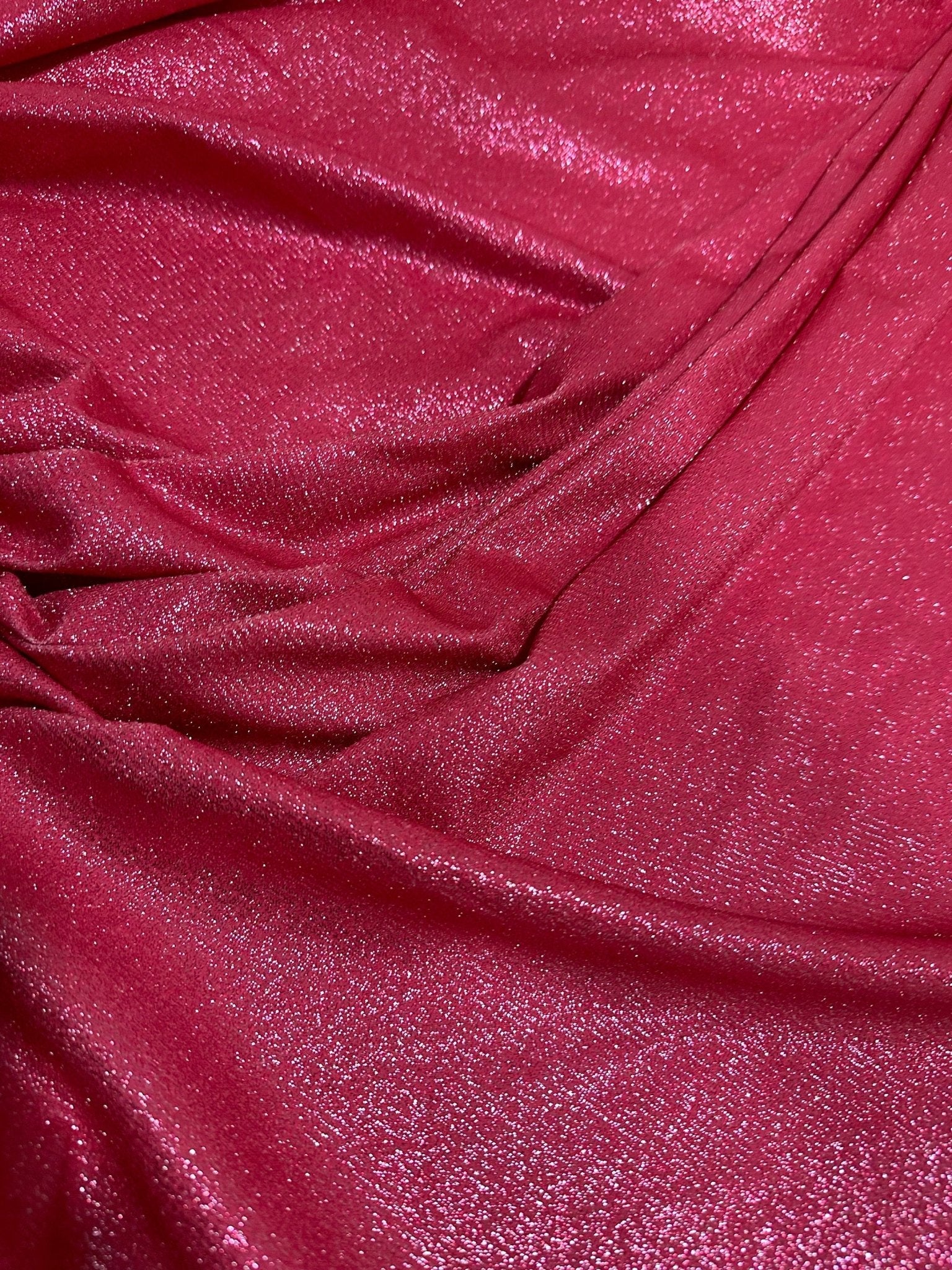 Barbie color Lurex Fabric, Fushsia Color Glitter 4 - Way Stretch - Whotex Online Fabric Store