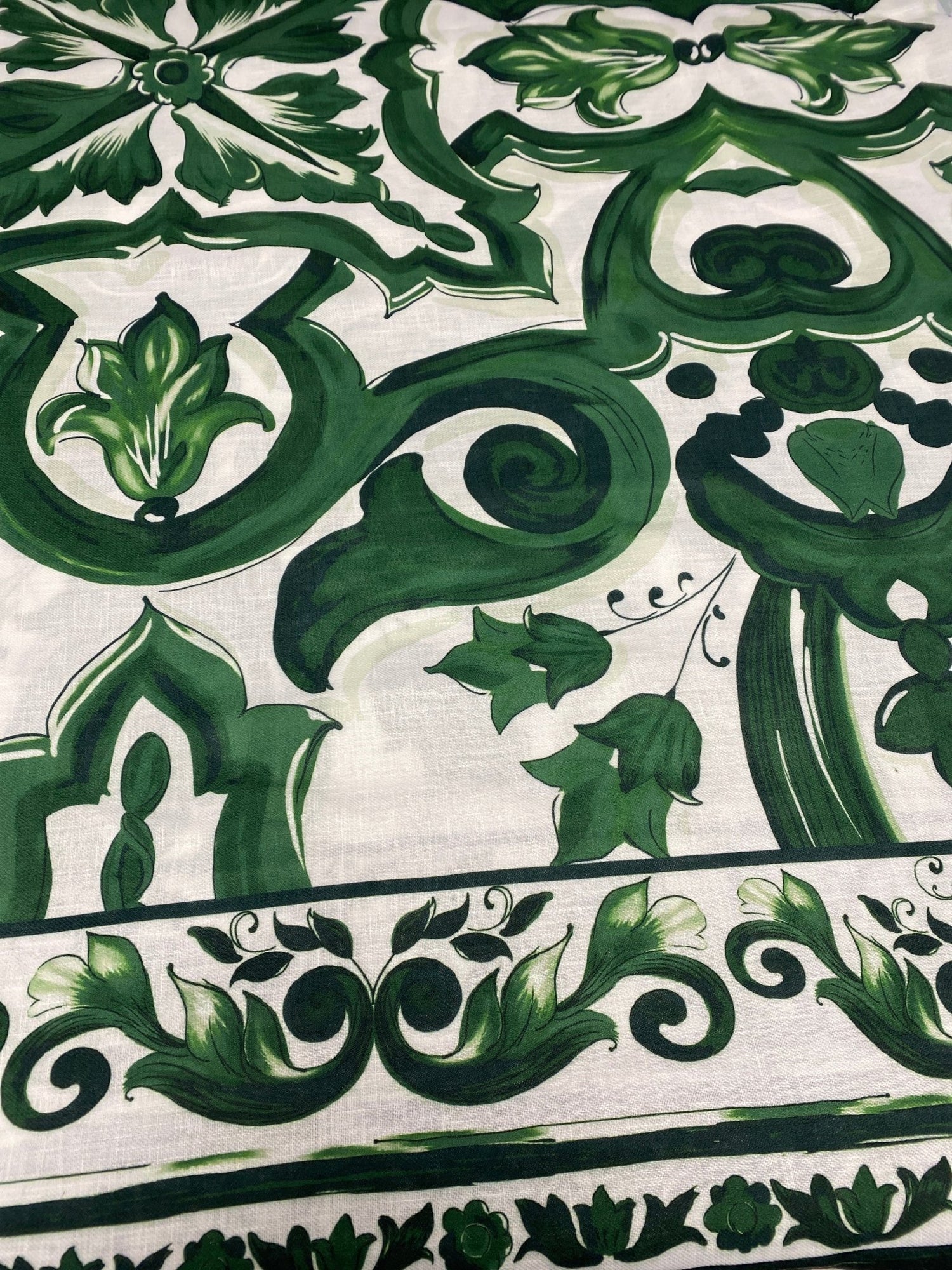 Barok Floral Pattern Linen Fabric for Elegant Home Decor - Whotex Online Fabric Store