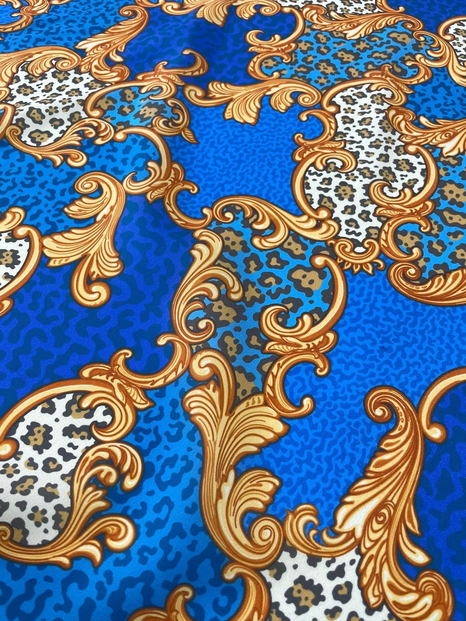 Baroque and Leopard Pattern Fabric By The Yard - Whotex Online Fabric Store