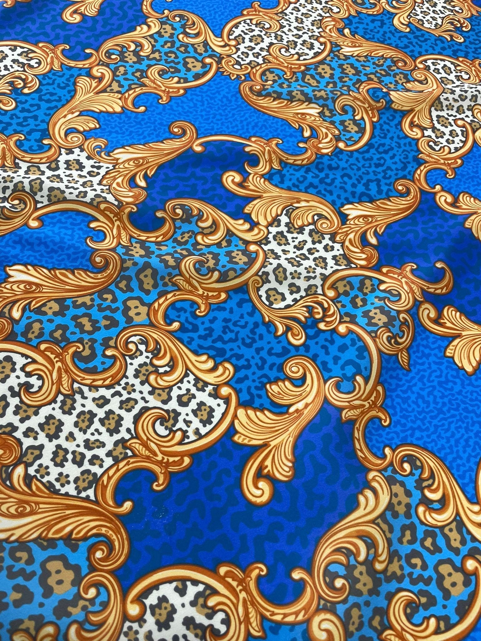 Baroque and Leopard Pattern Fabric By The Yard - Whotex Online Fabric Store